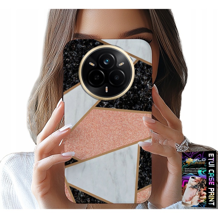 Tok Realme 14 Pro+ 5G, World Case, elegáns minták, szilikon, többszínű