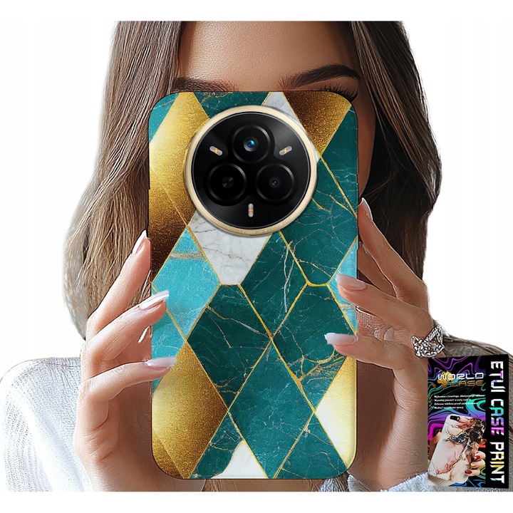 Realme 14 Pro 5G telefontok, World Case, szilikon, színes nyomat, pontos méretek