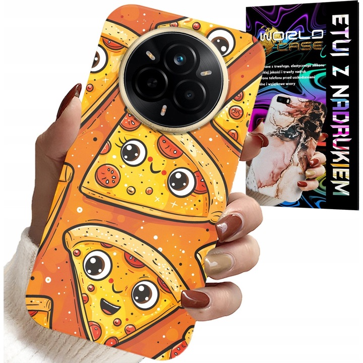 Tok Realme 14 Pro 5G, World Case, szilikon, színes nyomtatás, fóliával együtt