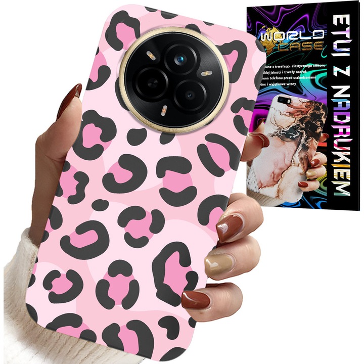 Telefontok, World Case, Realme 14 Pro 5G-hez, rózsaszín, szilikon