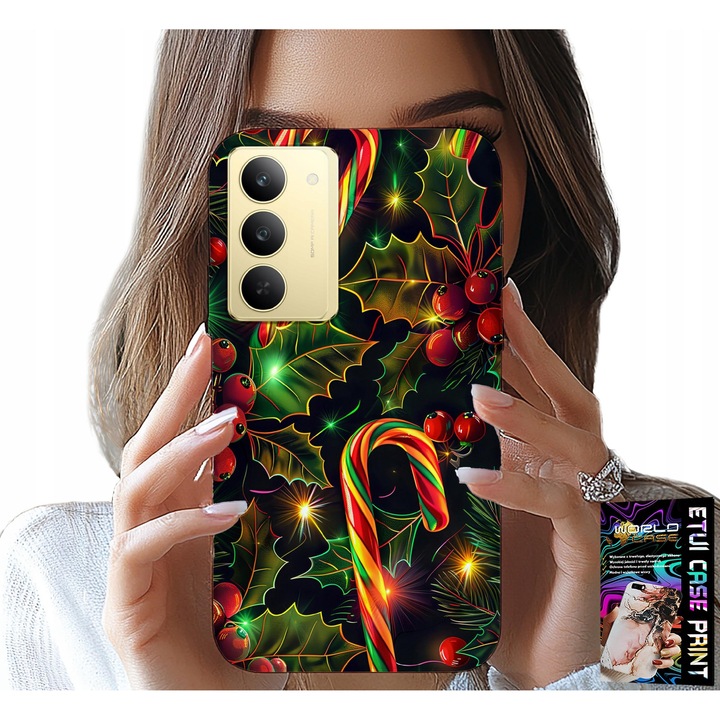 Tok Realme 14X telefonhoz, World Case, szilikon, többszínű nyomtatás