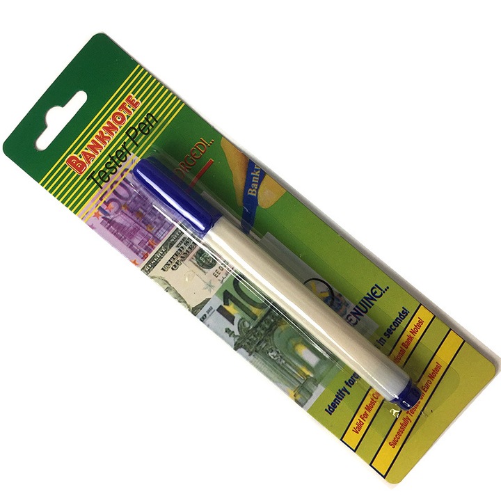 Pix детектор за банкноти с промяна на цвета, преносим, за проверка на автентичността на банкнотите, бял