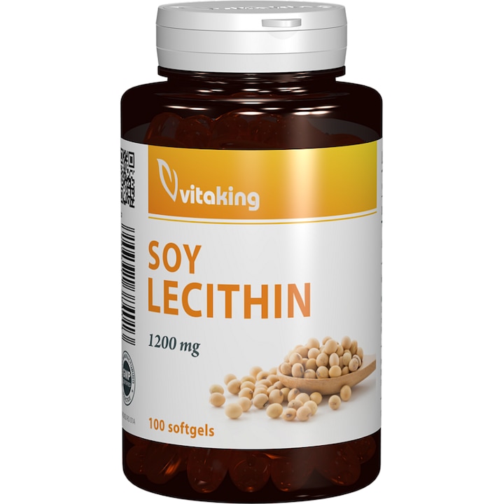 Lecitina Forte 1200 mg, Vitaking, 100 capsule