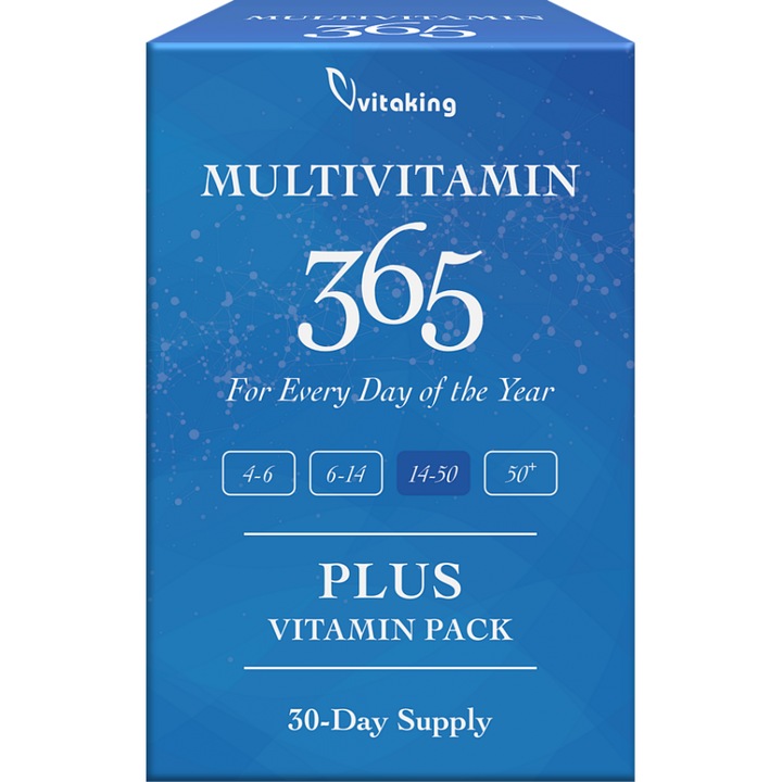 Supliment alimentar cu vitamine si minerale Multi Plus, Vitaking, 30 plicuri