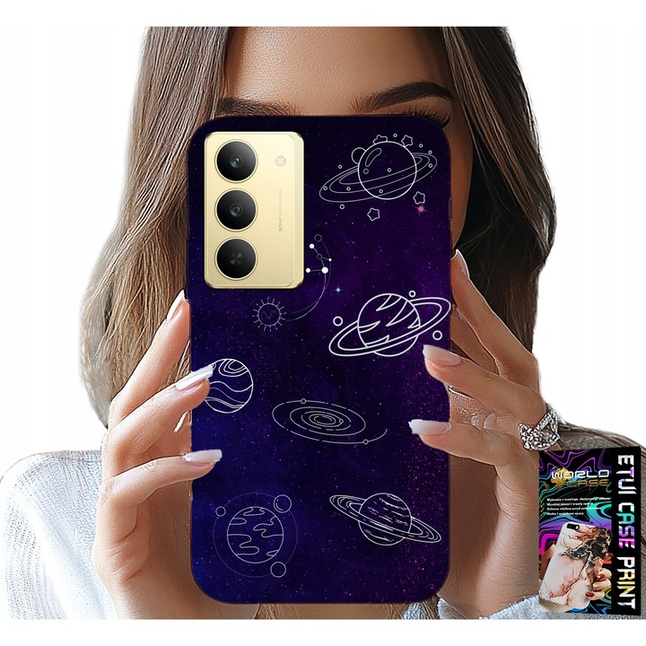 World Case telefontok, Realme 14X, galaxis minta, szilikon