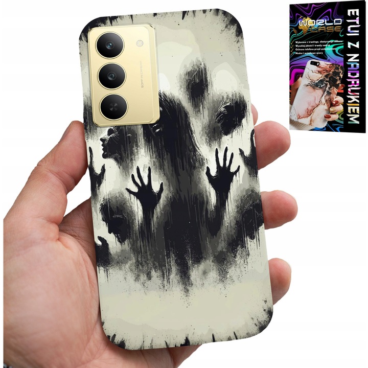 Tok Realme 14X telefonhoz, World Case, The Walking Dead mintás, szilikon, 0,2cm