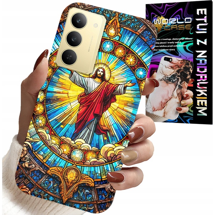 Realme 14X telefontok, World Case, szilikon, tartós nyomtatás, többszínű