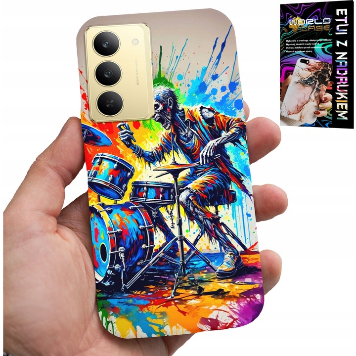 World Case telefontok, Rock design, szilikon, kompatibilis Realme 14X