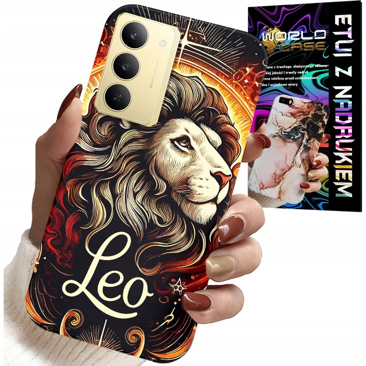 Telefontok, World Case, Realme 14X, szilikon, csillagjegy mintás, többszínű