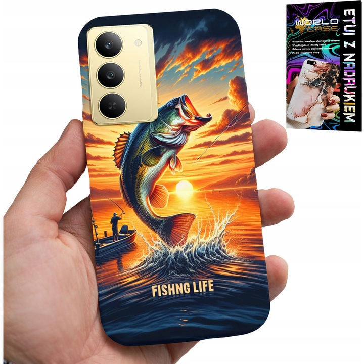 Tok Realme 14X telefonhoz, World Case, szilikon, többszínű nyomtatás