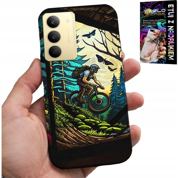 World Case telefontok Realme 14X-hez, szilikon, személyre szabott design, többszínű
