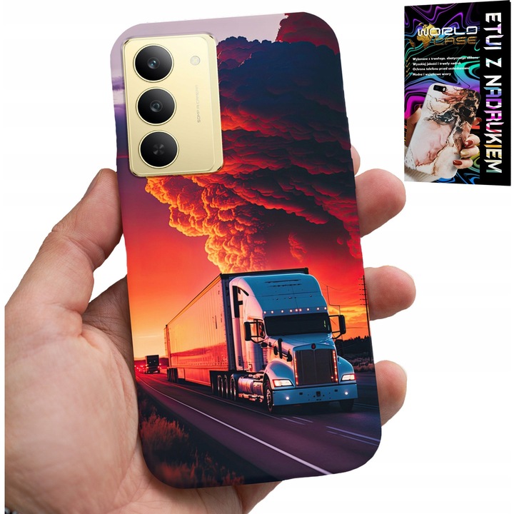 World Case telefontok Realme 14X-hez, szilikon, többszínű nyomtatás, személyre szabható design