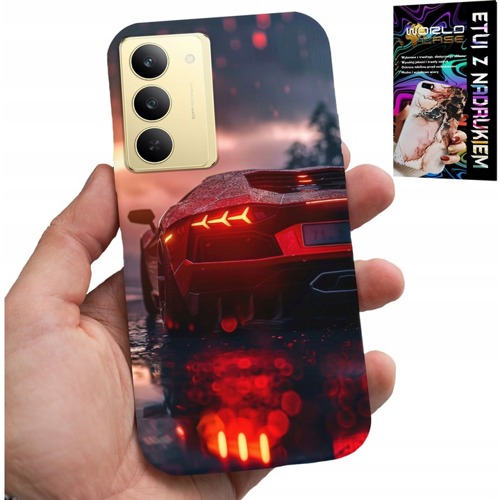 Realme telefontok, World Case, autós design, szilikon, többszínű