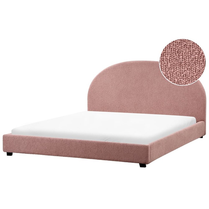 Vízágy Buklé Vaucluse 180 x 200 cm Pasztellrózsaszín