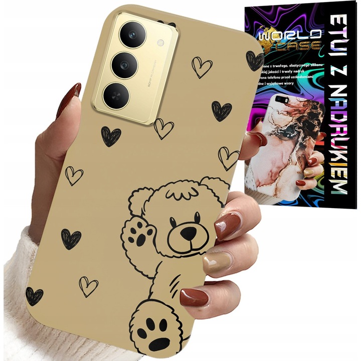 World Case telefontok Realme 14X-hez, gumi, többszínű nyomtatás, 0.2cm