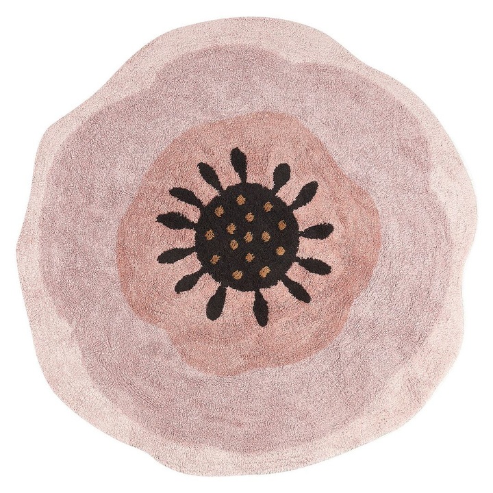 Covor pentru copii din bumbac roz 140 cm Kharat