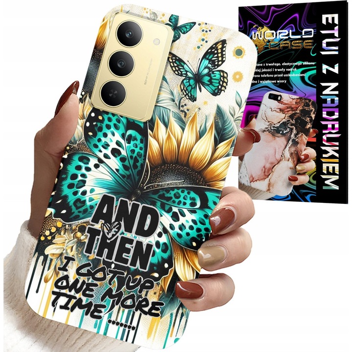 World Case telefontok Realme 14X-hez, szilikon, kobe dizájn, színes nyomtatás