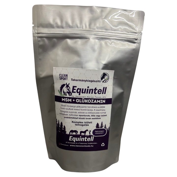 Equintell MSM + Glükozamin HCL - komplex ízületvédelem lovaknak, 800 g