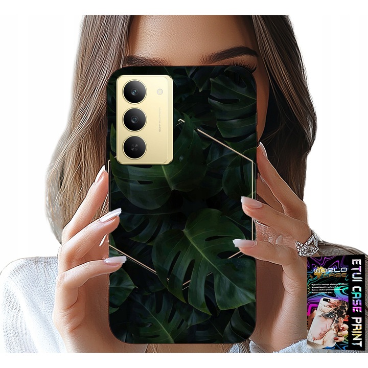 World Case telefontok, elegáns nyomtatott design, szilikon, Realme 14X-hez