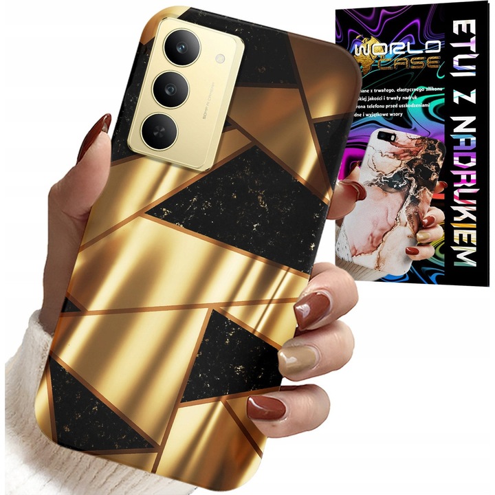 Telefontok Realme 14X-hez, World Case, szilikon, elegáns nyomtatás, testreszabható méretek