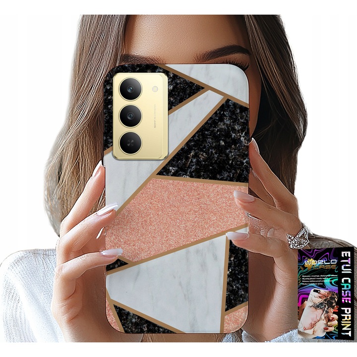 World Case telefontok, gumi, színes nyomtatás, Realme 14X-hez