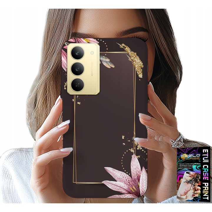 World Case telefontok, Realme 14X-hez, szilikon, színes nyomtatás, megfelelő méretek