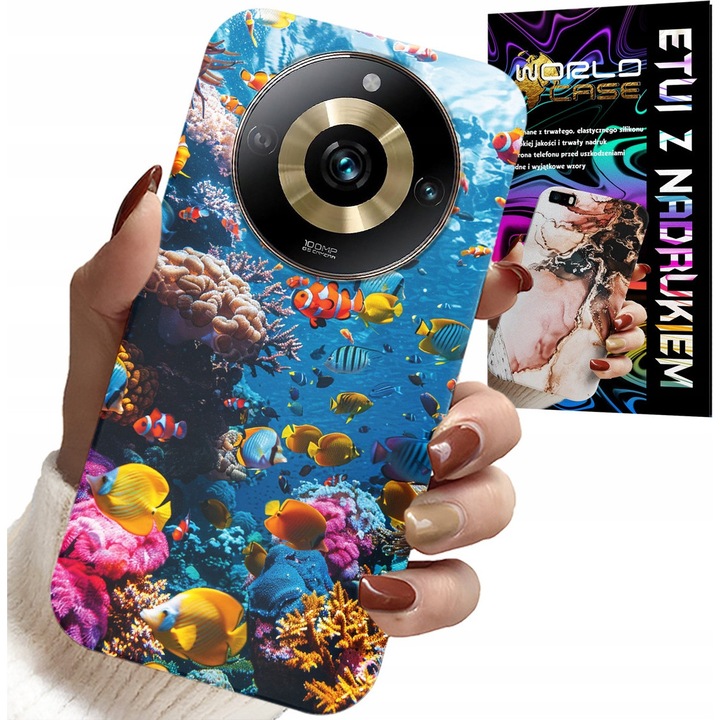 Realme 11 Pro telefontok, World Case, többszínű design, szilikon