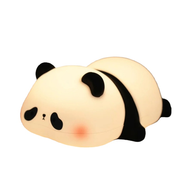 Акумулаторна силиконова нощна лампа, HCUSR, панда, 3 нива на яркост, таймер, 1200mAh
