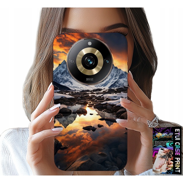 Tok Realme 11 Pro-hoz, World Case, gumi, egyedi design, többszínű