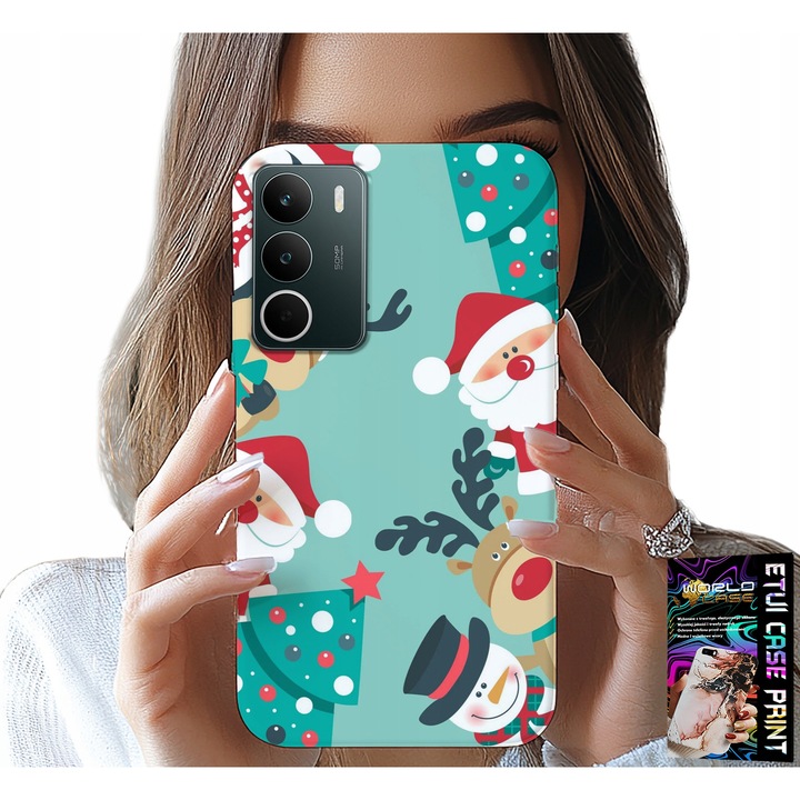 Telefontok, World Case, Realme C71, rénszarvas mintás, szilikon