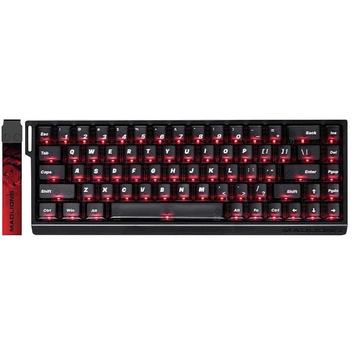 Геймърска клавиатура Madlions MAD 68 HE Flagship V2, Черен, USB