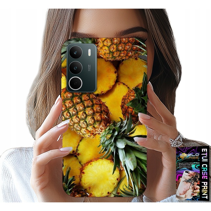 Realme telefontok, World Case, Ananász modell, szilikon, színes nyomtatás