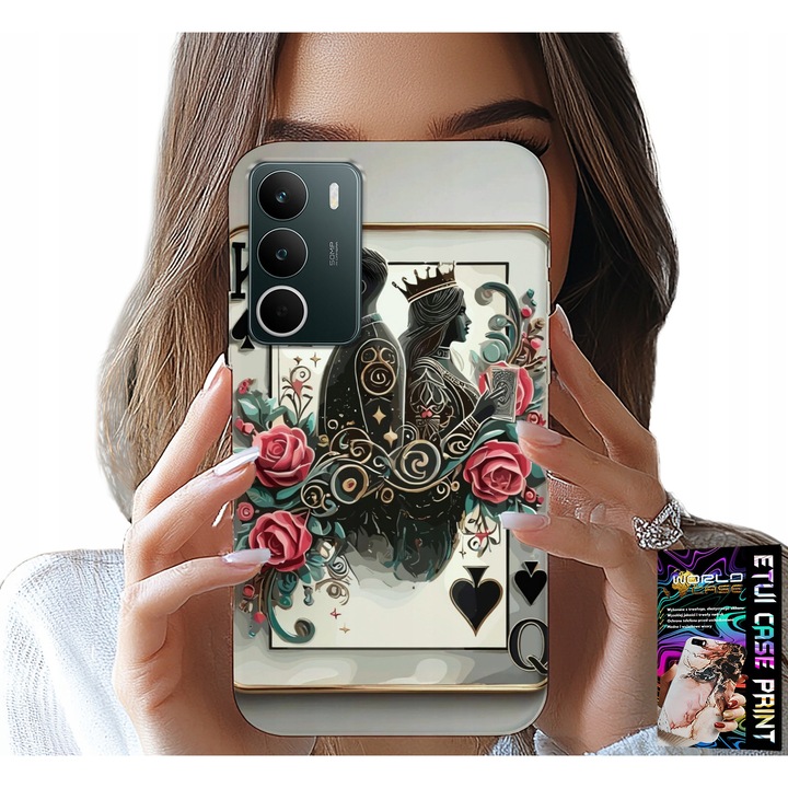 Telefontok, World Case, Realme C71 4G, póker mintás, szilikon, többszínű