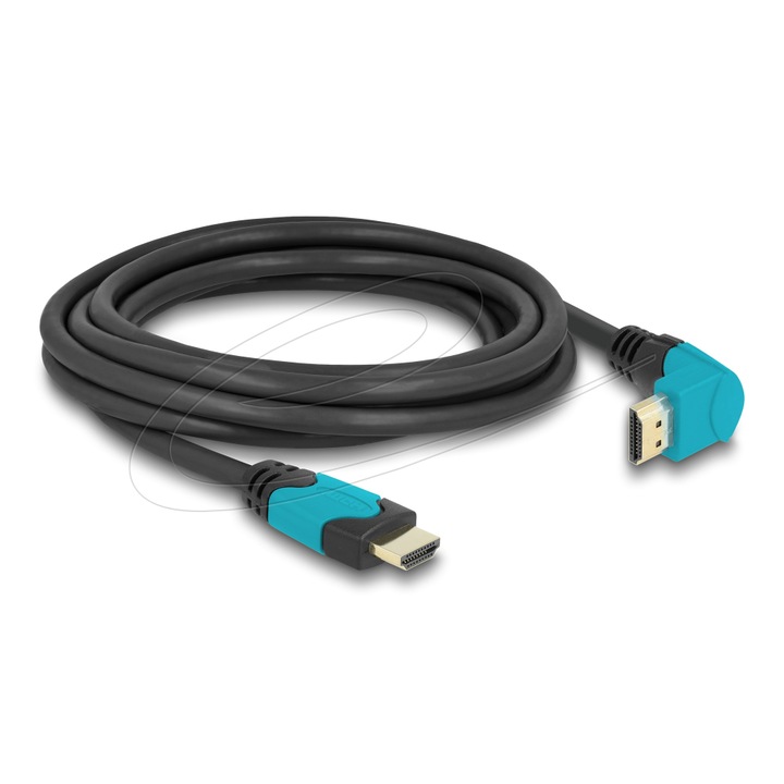 Delock Кабел HDMI, 90°, 48 Gbps 8K 60 Hz, 3 м