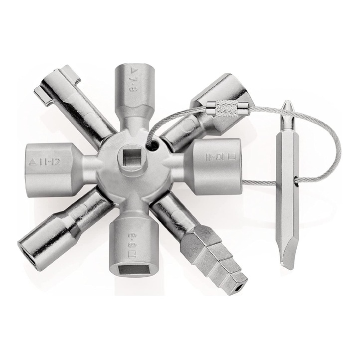 Set de Chei Universale 13 în 1, SUPER TRENDS, Argintiu, Multifuncțional, Design Compact