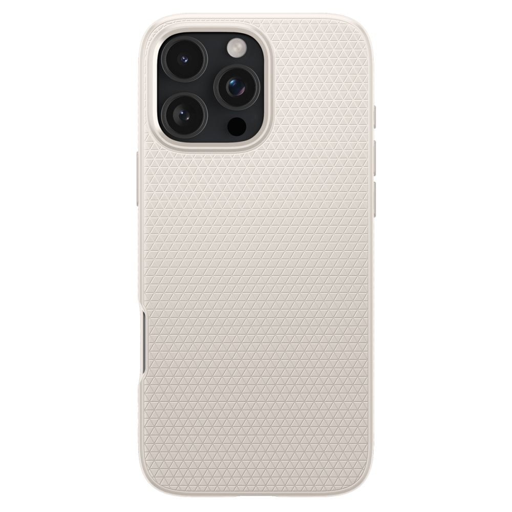 Husa pentru iPhone 16 Pro Max Spigen Liquid Air, Protectie camera, Calitate premium, Natural Titanium