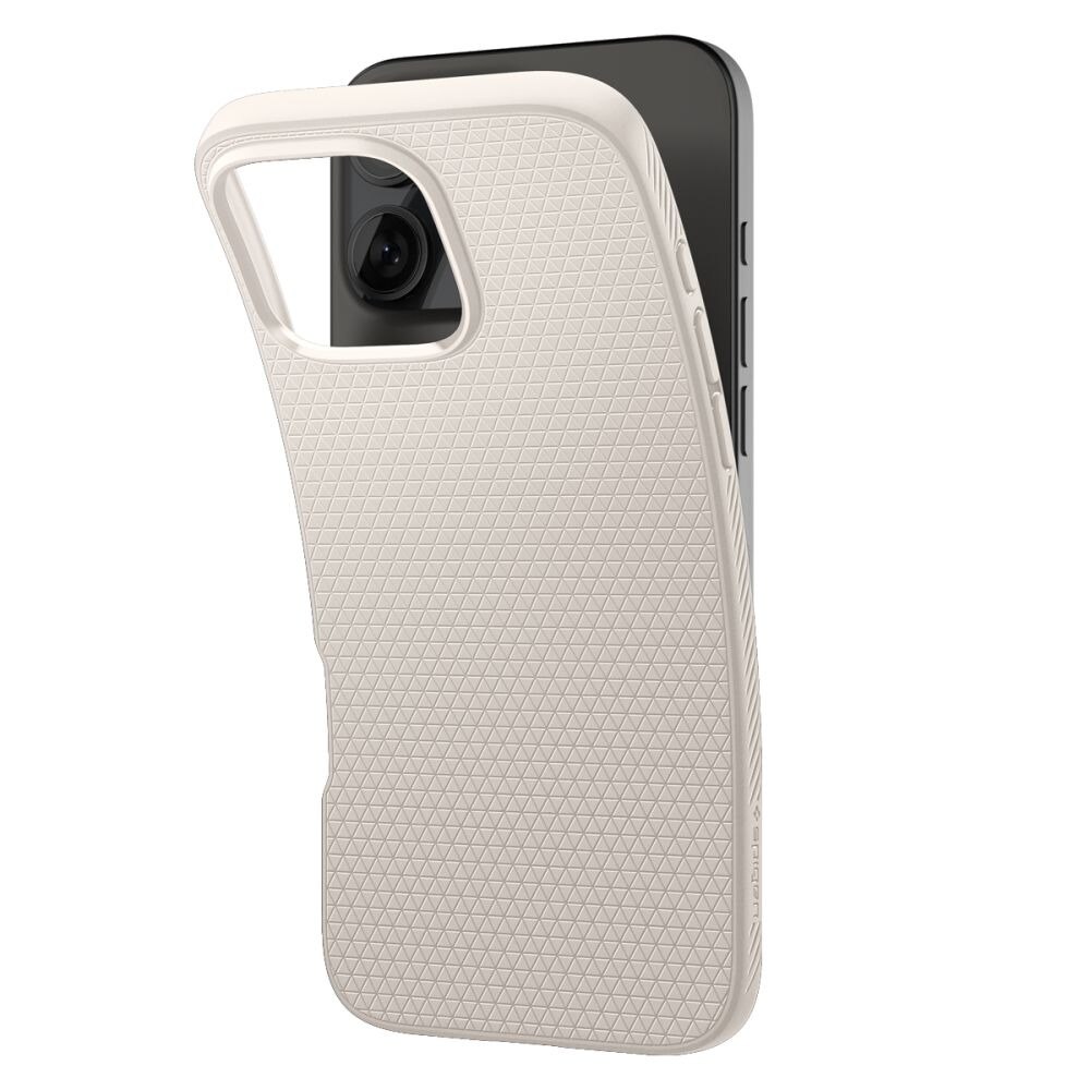 Husa pentru iPhone 16 Pro Max Spigen Liquid Air, Protectie camera, Calitate premium, Natural Titanium