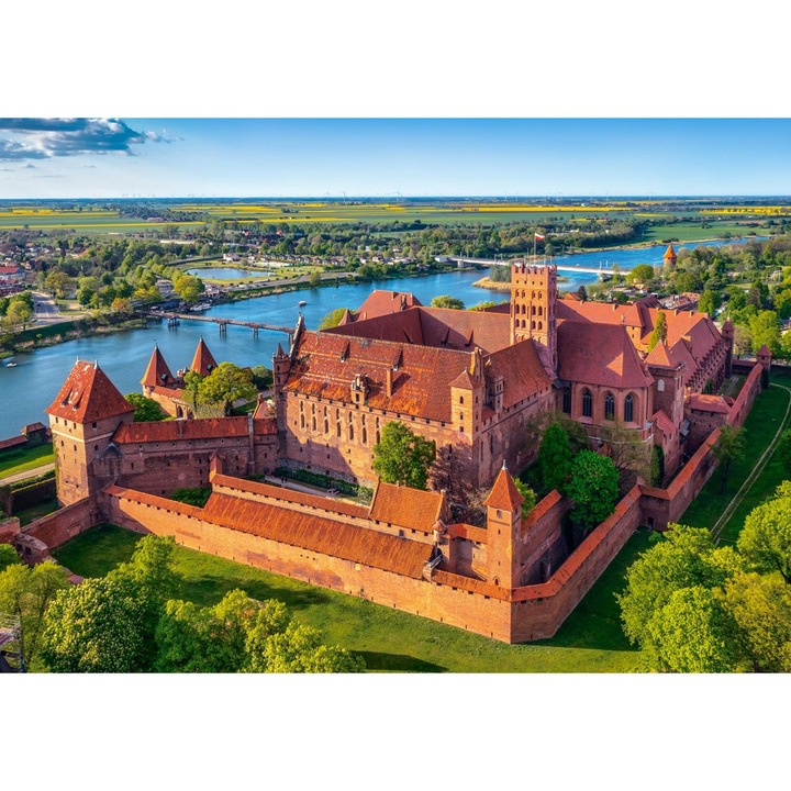 Puzzle 500 darabos Castorland - Malborki vár látképe, Lengyelország (Castorland-54039)