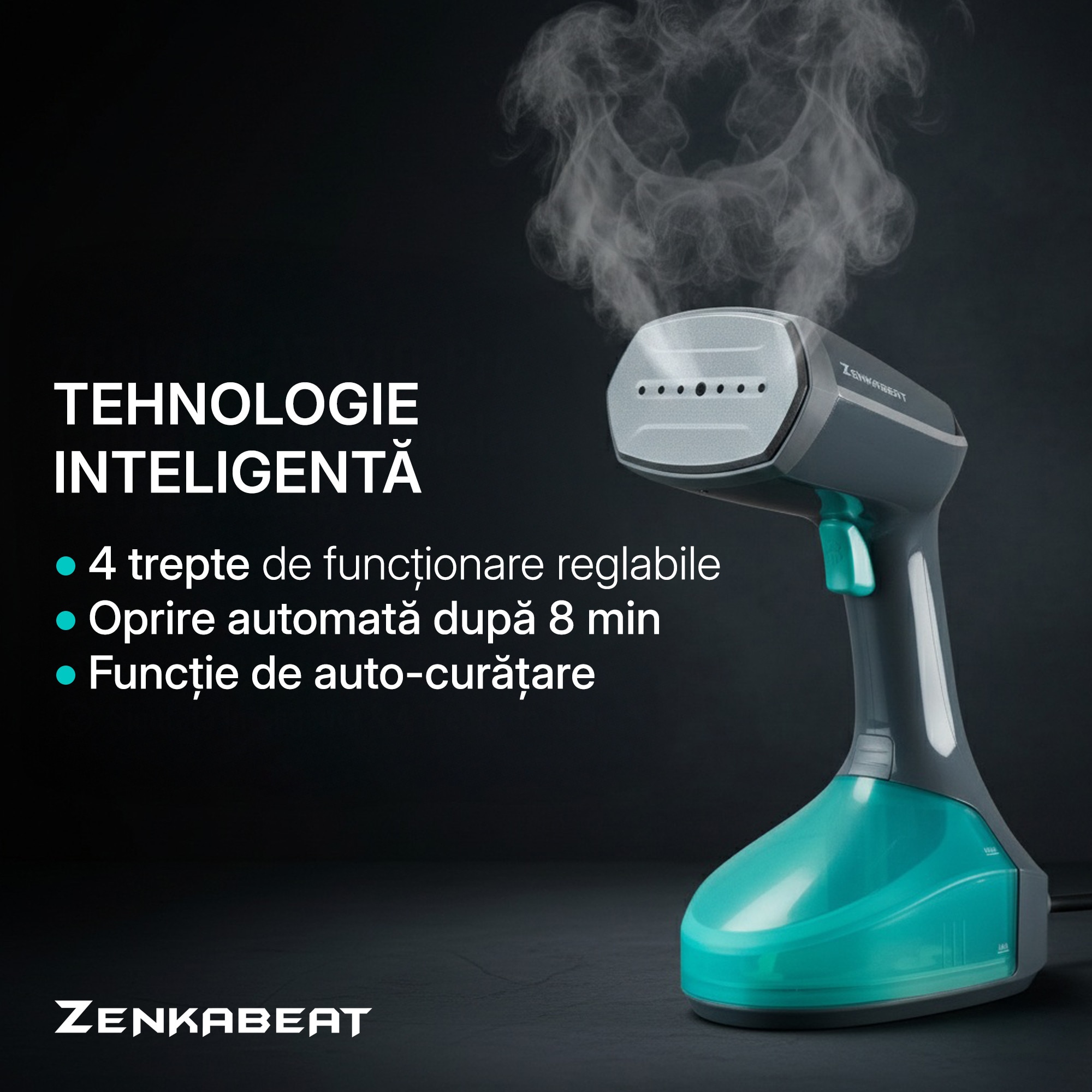 Aparat de calcat vertical Zenkabeat V10-Pro, Putere 2500W, Fier de