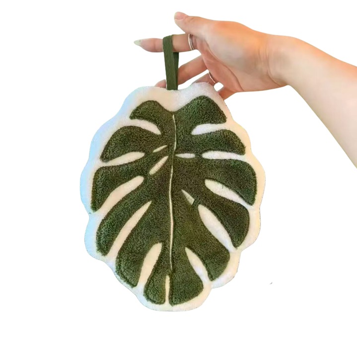 Prosop de bucatarie cu textura bambus, model spate broasca testoasa, absorbant, 21.5×28.5 cm