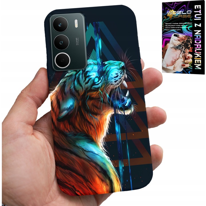 Telefontok Realme, World Case, szilikon, tigris mintás, kiváló minőségű védelem