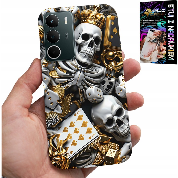 Realme telefontok, World Case, Poker Kosti design, szilikon, többszínű, 0,2cm