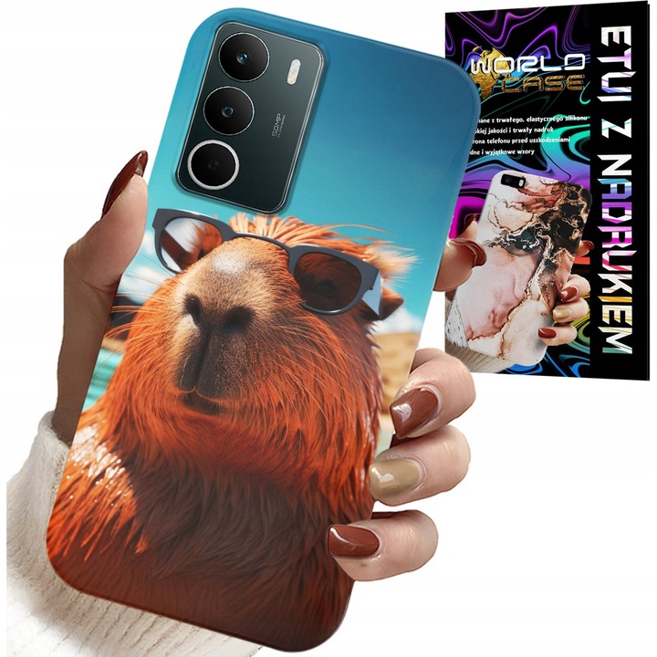 Tok Realme C71 4G-hez, World Case, Kapibara design, szilikon, többszínű