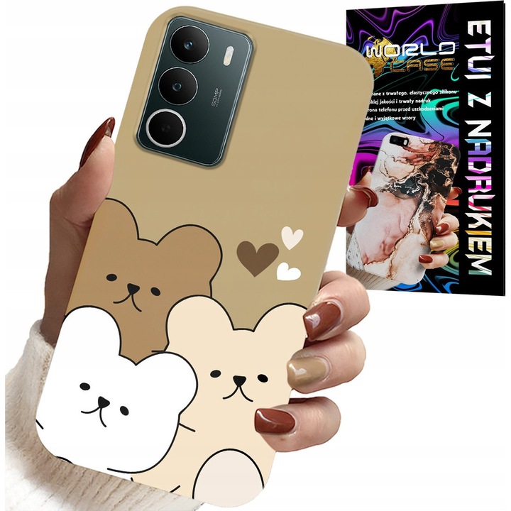 World Case telefontok, színes design, szilikon, Realme C71 4G-hez