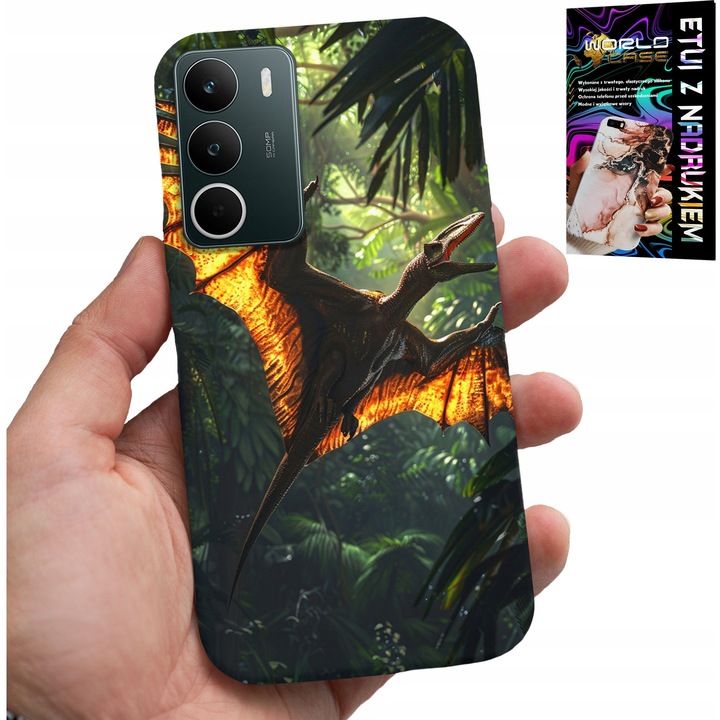 Telefontok, World Case, Pterodaktilusz dinoszaurusz, szilikon, 0,2 cm, Realme C71 4G-hez