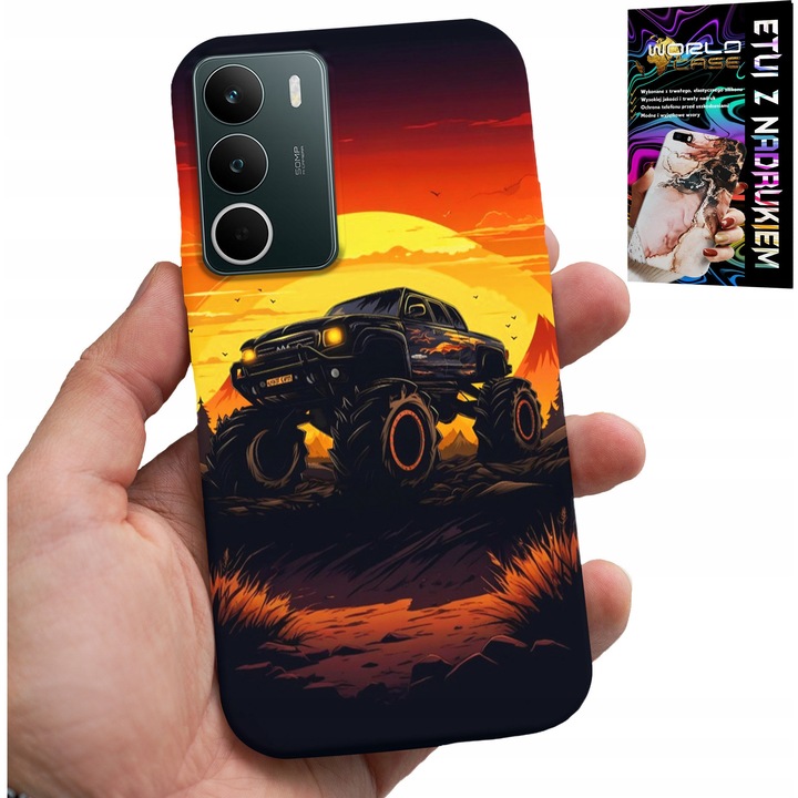 World Case telefontok Realme C71 4G-hez, Monstertruck dizájn, többszínű, szilikon
