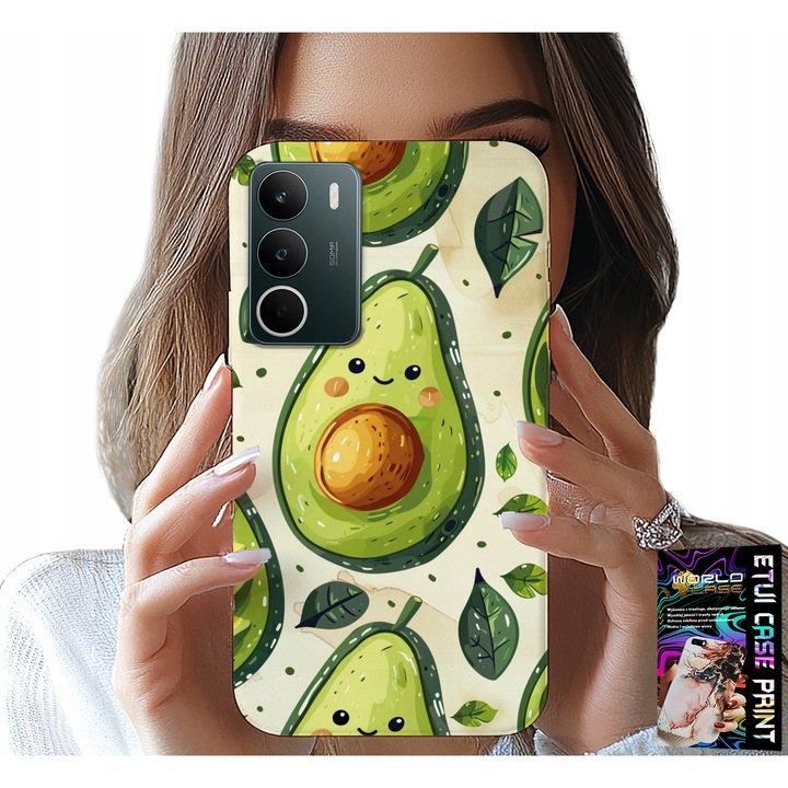 Telefontok, World Case, Realme C71, avokádó mintás, szilikon