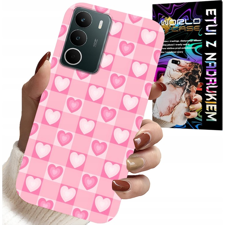 Tok Realme C71-hez, World Case, szilikon, rózsaszín, személyre szabott design