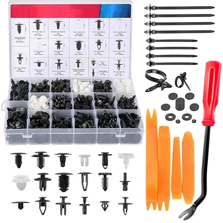 Set de cleme auto Sincerely for you, 775 piese, plastic, 18 dimensiuni