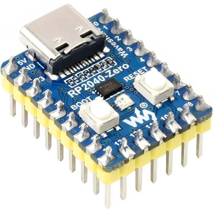 Modul RP2040-Zero, pre-sudat, conector USB-C, dimensiuni compacte, performanta ridicata